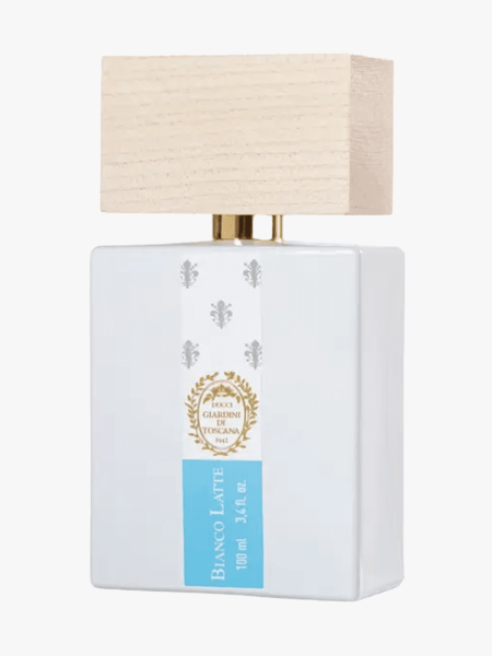 Giardini di Toscana Bianco Latte Eau de Parfum in branded component on a light gray background